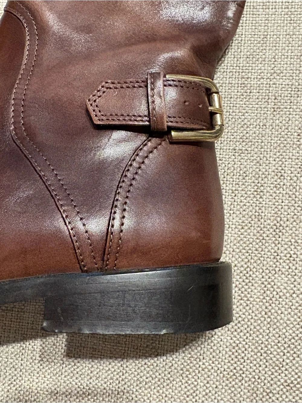 Sesto Meucci Women’s Brown Leather Riding Boots 6.5 M Made in Italy